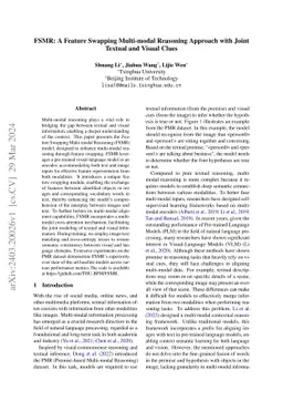 FSMR: A Feature Swapping Multi-modal Reasoning Approach with Joint
  Textual and Visual Clues