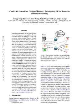 Can LLMs Learn from Previous Mistakes? Investigating LLMs' Errors to
  Boost for Reasoning