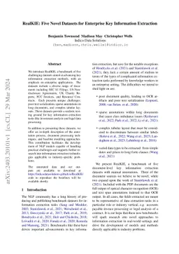 RealKIE: Five Novel Datasets for Enterprise Key Information Extraction