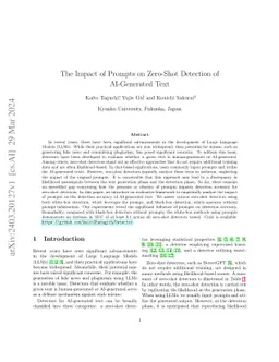 The Impact of Prompts on Zero-Shot Detection of AI-Generated Text