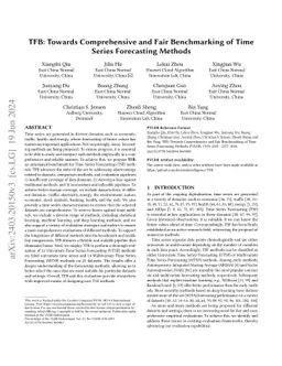 TFB: Towards Comprehensive and Fair Benchmarking of Time Series Forecasting Methods