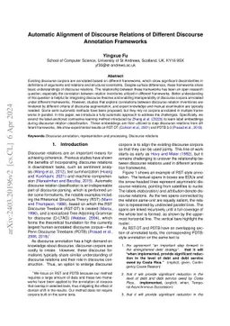 Automatic Alignment of Discourse Relations of Different Discourse
  Annotation Frameworks