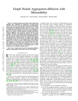 Graph Neural Aggregation-diffusion with Metastability