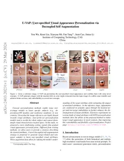 U-VAP: User-specified Visual Appearance Personalization via Decoupled
  Self Augmentation