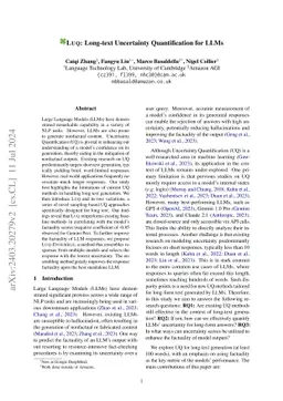 LUQ: Long-text Uncertainty Quantification for LLMs