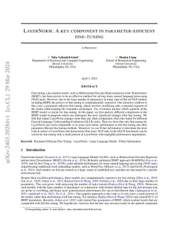LayerNorm: A key component in parameter-efficient fine-tuning