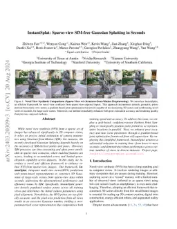 InstantSplat: Sparse-view Gaussian Splatting in Seconds