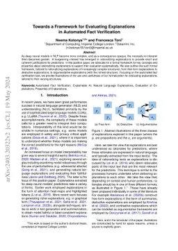 Towards a Framework for Evaluating Explanations in Automated Fact
  Verification