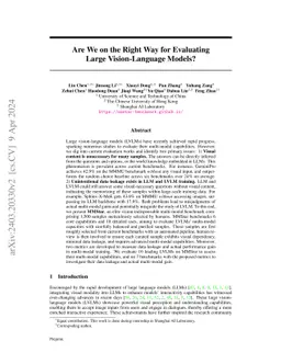 Are We on the Right Way for Evaluating Large Vision-Language Models?