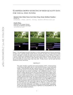 Gamified crowd-sourcing of high-quality data for visual fine-tuning