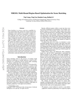 MROSS: Multi-Round Region-based Optimization for Scene Sketching