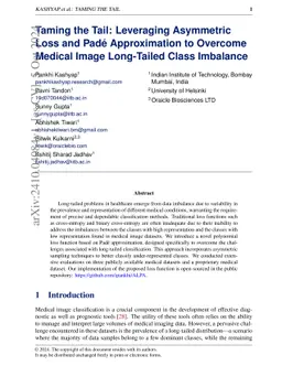 Taming the Tail: Leveraging Asymmetric Loss and Pade Approximation to
  Overcome Medical Image Long-Tailed Class Imbalance