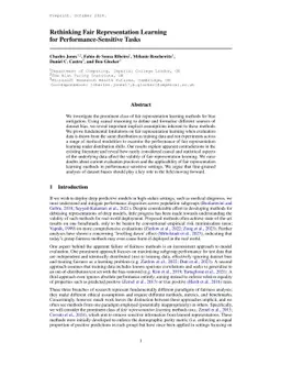 Rethinking Fair Representation Learning for Performance-Sensitive Tasks