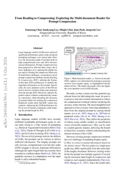From Reading to Compressing: Exploring the Multi-document Reader for Prompt Compression