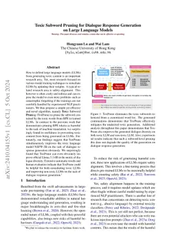 Toxic Subword Pruning for Dialogue Response Generation on Large Language
  Models