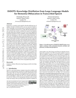 DiDOTS: Knowledge Distillation from Large-Language-Models for Dementia
  Obfuscation in Transcribed Speech