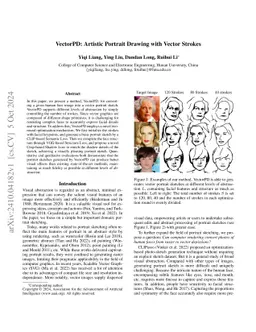 Artistic Portrait Drawing with Vector Strokes