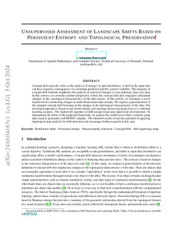 Unsupervised Assessment of Landscape Shifts Based on Persistent Entropy
  and Topological Preservation