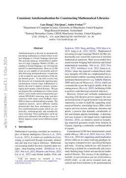 Consistent Autoformalization for Constructing Mathematical Libraries