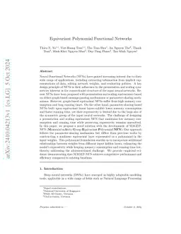 Equivariant Polynomial Functional Networks