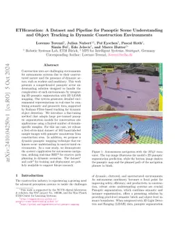 ETHcavation: A Dataset and Pipeline for Panoptic Scene Understanding and
  Object Tracking in Dynamic Construction Environments