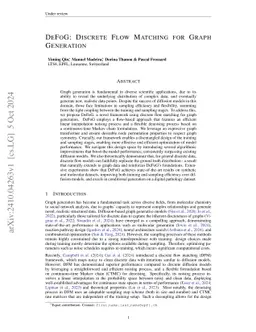 DeFoG: Discrete Flow Matching for Graph Generation