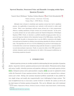 Spectral Densities, Structured Noise and Ensemble Averaging within Open
  Quantum Dynamics