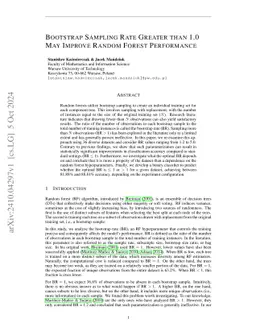 Bootstrap Sampling Rate Greater than 1.0 May Improve Random Forest Performance