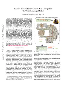 PANav: Toward Privacy-Aware Robot Navigation via Vision-Language Models