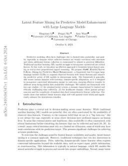 Latent Feature Mining for Predictive Model Enhancement with Large
  Language Models