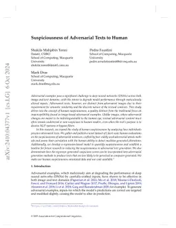 Graded Suspiciousness of Adversarial Texts to Human