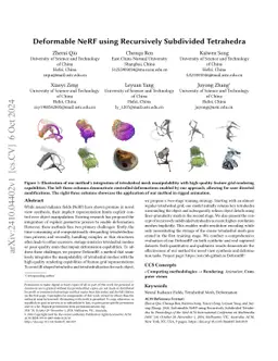 Deformable NeRF using Recursively Subdivided Tetrahedra