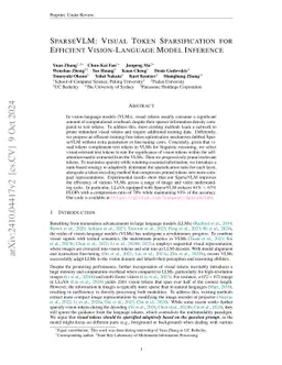 SparseVLM: Visual Token Sparsification for Efficient Vision-Language Model Inference
