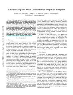 LiteVLoc: Map-Lite Visual Localization for Image Goal Navigation