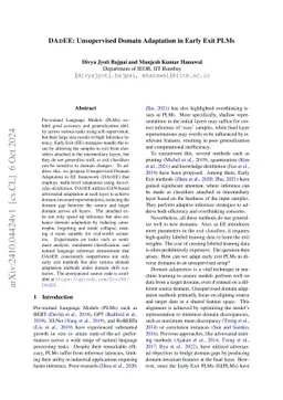 DAdEE: Unsupervised Domain Adaptation in Early Exit PLMs