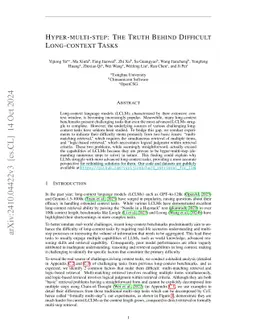 Hyper-multi-step: The Truth Behind Difficult Long-context Tasks