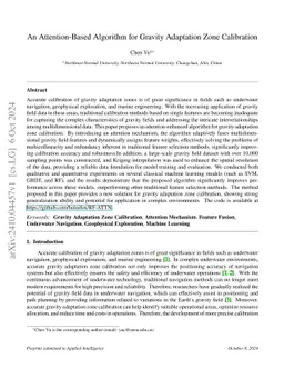 An Attention-Based Algorithm for Gravity Adaptation Zone Calibration