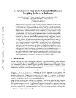 SITCOM: Step-wise Triple-Consistent Diffusion Sampling for Inverse Problems