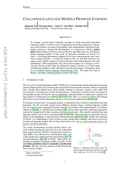 Collapsed Language Models Promote Fairness