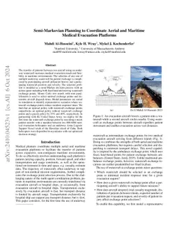 Semi-Markovian Planning to Coordinate Aerial and Maritime Medical
  Evacuation Platforms