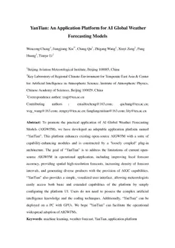 YanTian: An Application Platform for AI Global Weather Forecasting
  Models