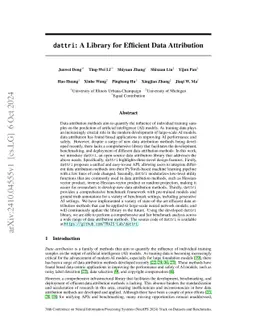 $\texttt{dattri}$: A Library for Efficient Data Attribution
