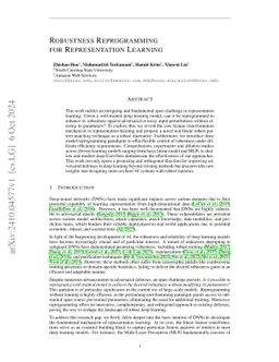 Robustness Reprogramming for Representation Learning