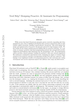 Need Help? Designing Proactive AI Assistants for Programming