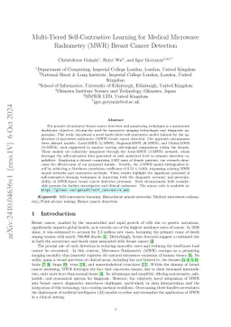 Multi-Tiered Self-Contrastive Learning for Medical Microwave Radiometry (MWR) Breast Cancer Detection