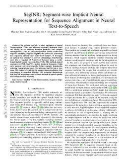 SegINR: Segment-wise Implicit Neural Representation for Sequence
  Alignment in Neural Text-to-Speech