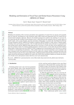 Modeling and Estimation of Vocal Tract and Glottal Source Parameters
  Using ARMAX-LF Model