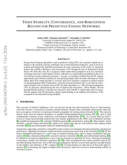 Tight Stability, Convergence, and Robustness Bounds for Predictive
  Coding Networks