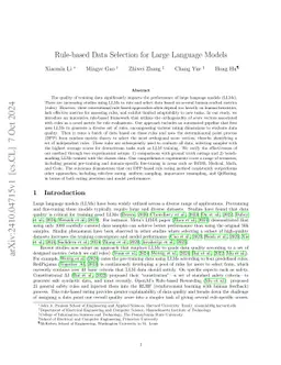 Selection of LLM Fine-Tuning Data based on Orthogonal Rules
