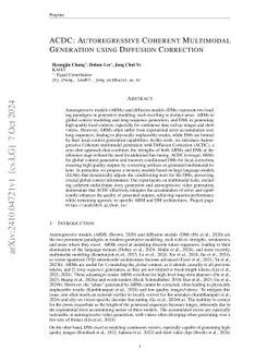 ACDC: Autoregressive Coherent Multimodal Generation using Diffusion
  Correction